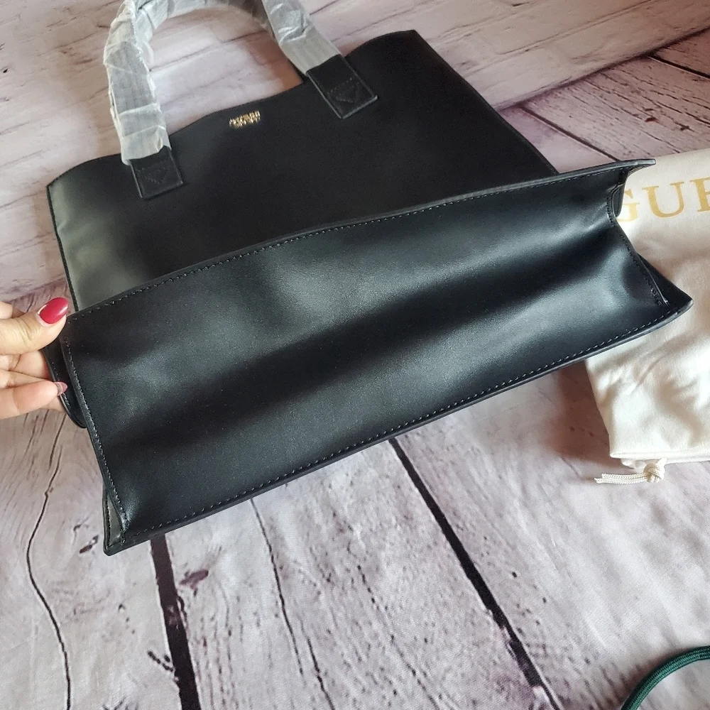 Guess Jovi Tote Bag Faux Black Leather